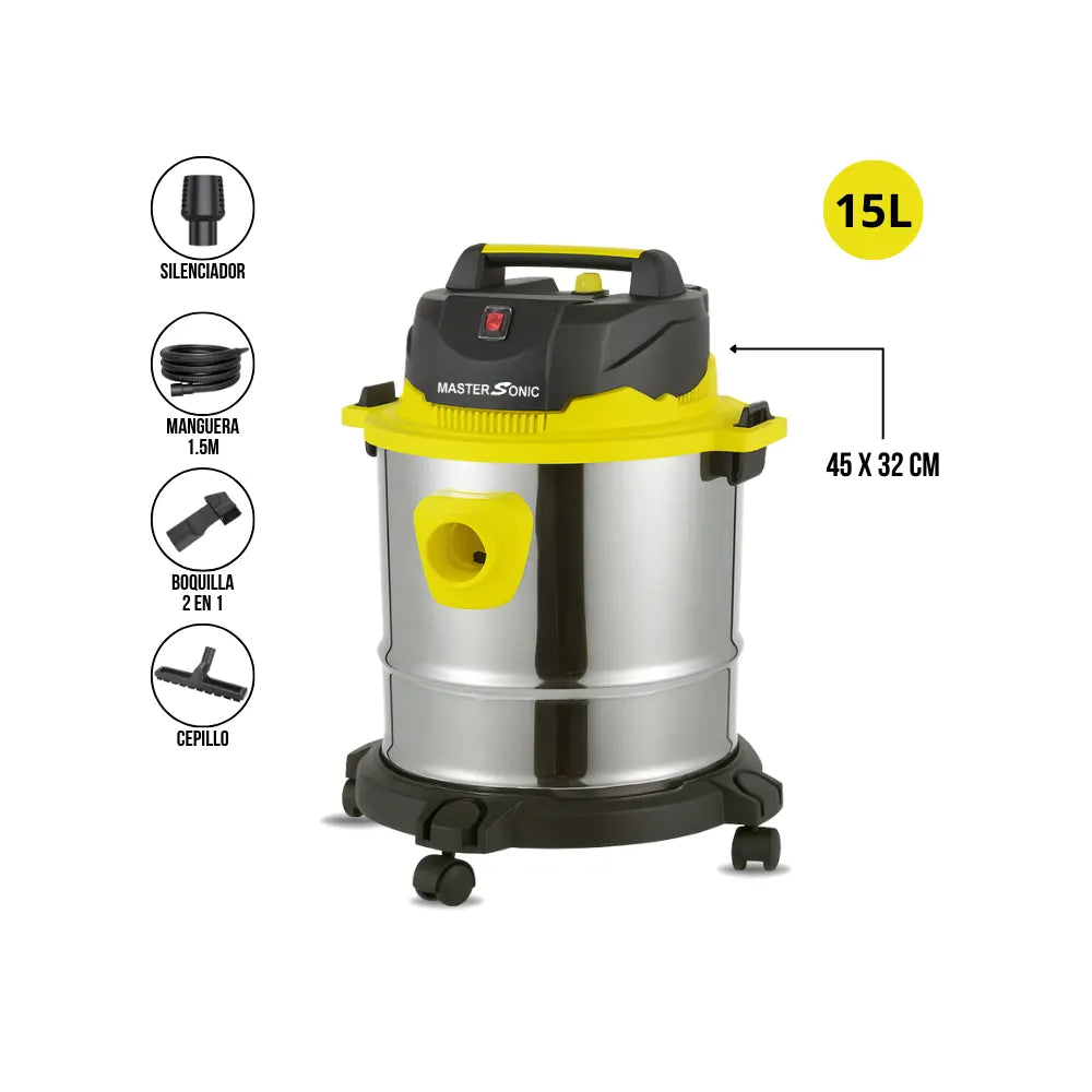 Aspiradora Eléctrica Uso Doméstico 15L Master Sonic