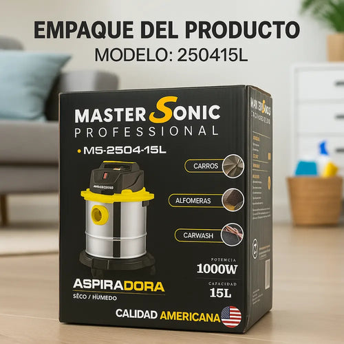 Aspiradora Eléctrica Uso Doméstico 15L Master Sonic