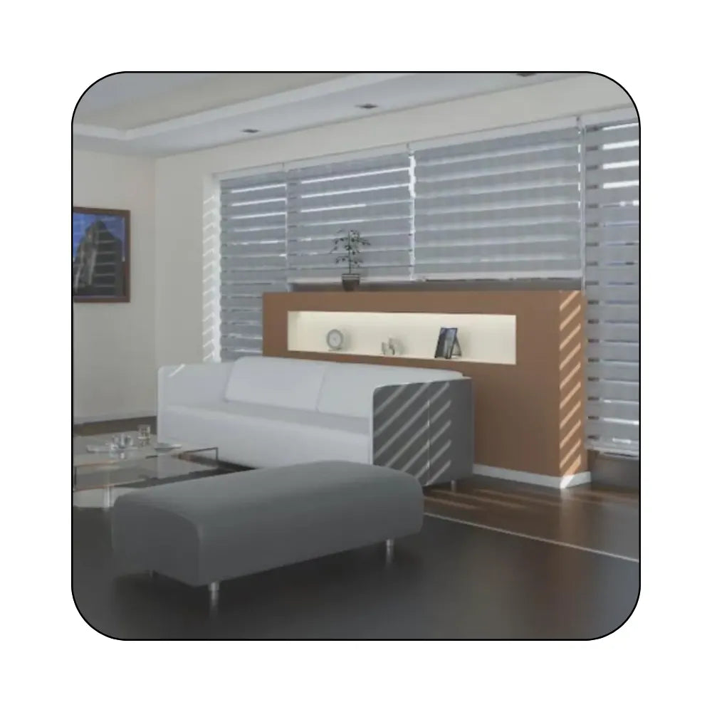 Cortina Zebra Gris 190 x 180 cm