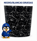 Lámina Marmoleada Adhesiva - Negro/Blancas Gruesas