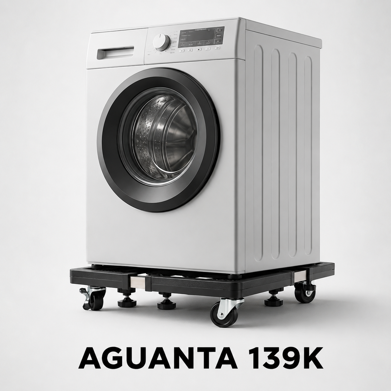 Base Metálica Ajustable con Ruedas para Lavadora y Refrigeradora