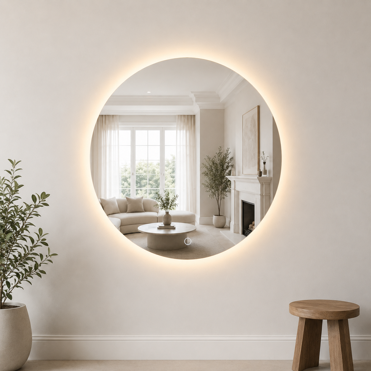 Espejo Redondo con Luz LED 80cm