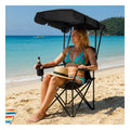 Silla Plegable Individual con Toldo Negro - vista 1