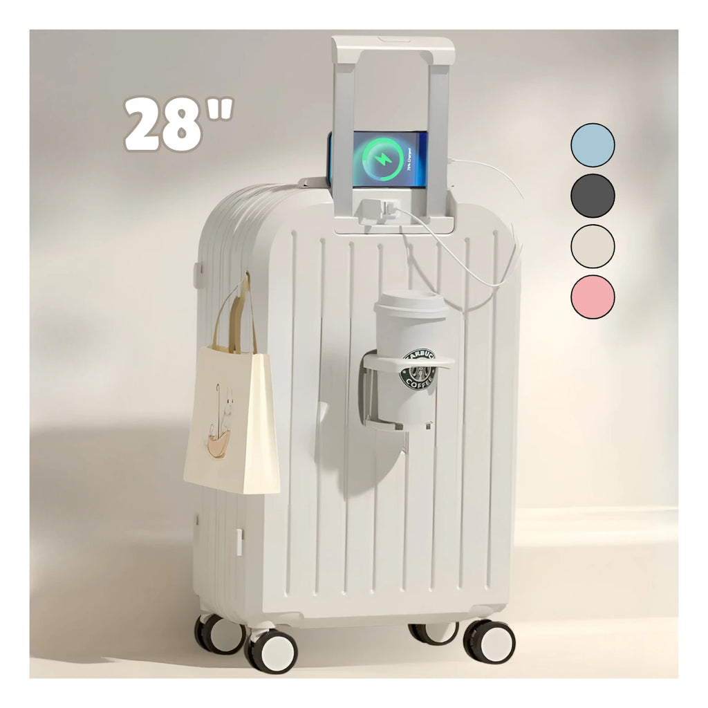 Maleta Fashion PVC EFHOME 28 Blanca - vista 1