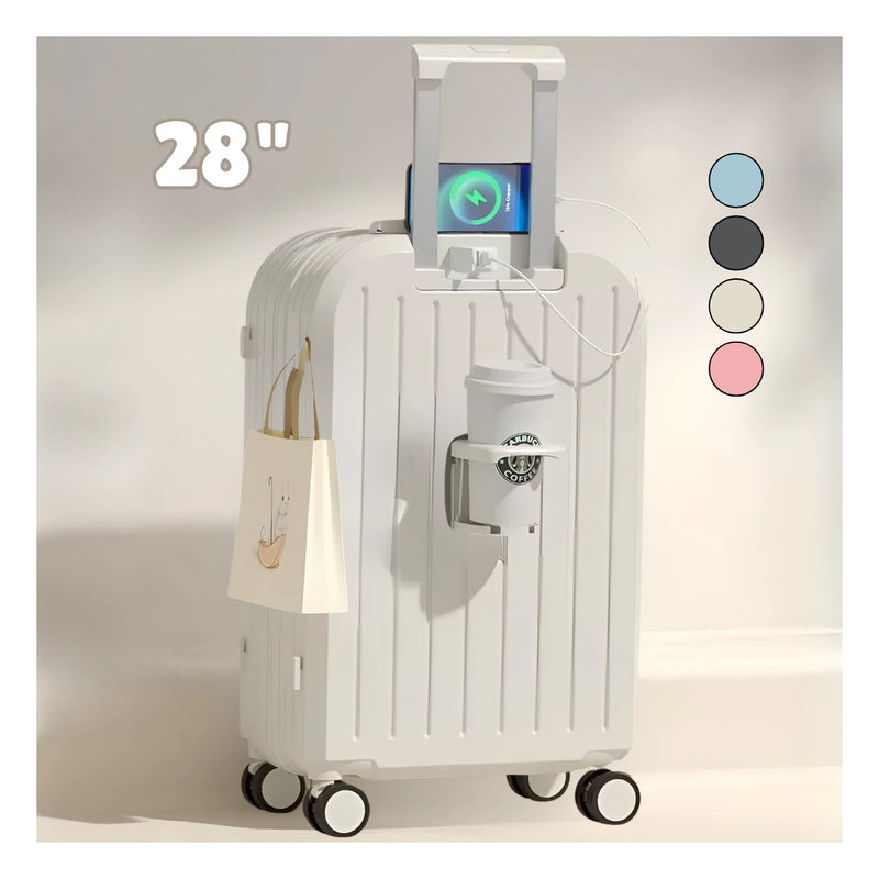Maleta Fashion PVC EFHOME 28 Blanca - vista 1