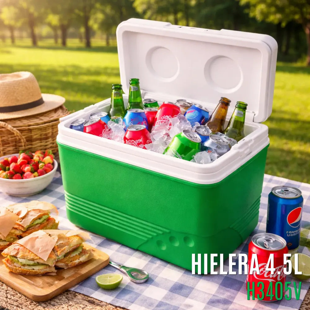 Hielera Plástica 4.5 Litros Verde