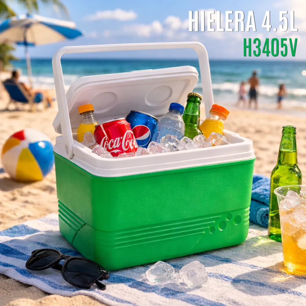 Hielera Plástica 4.5 Litros Verde
