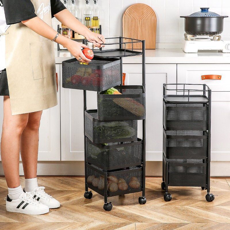 Organizador Giratorio de Cocina con Ruedas